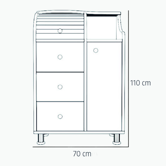 Movemo CM011 Çam Mola Çok Amaçlı Dolap