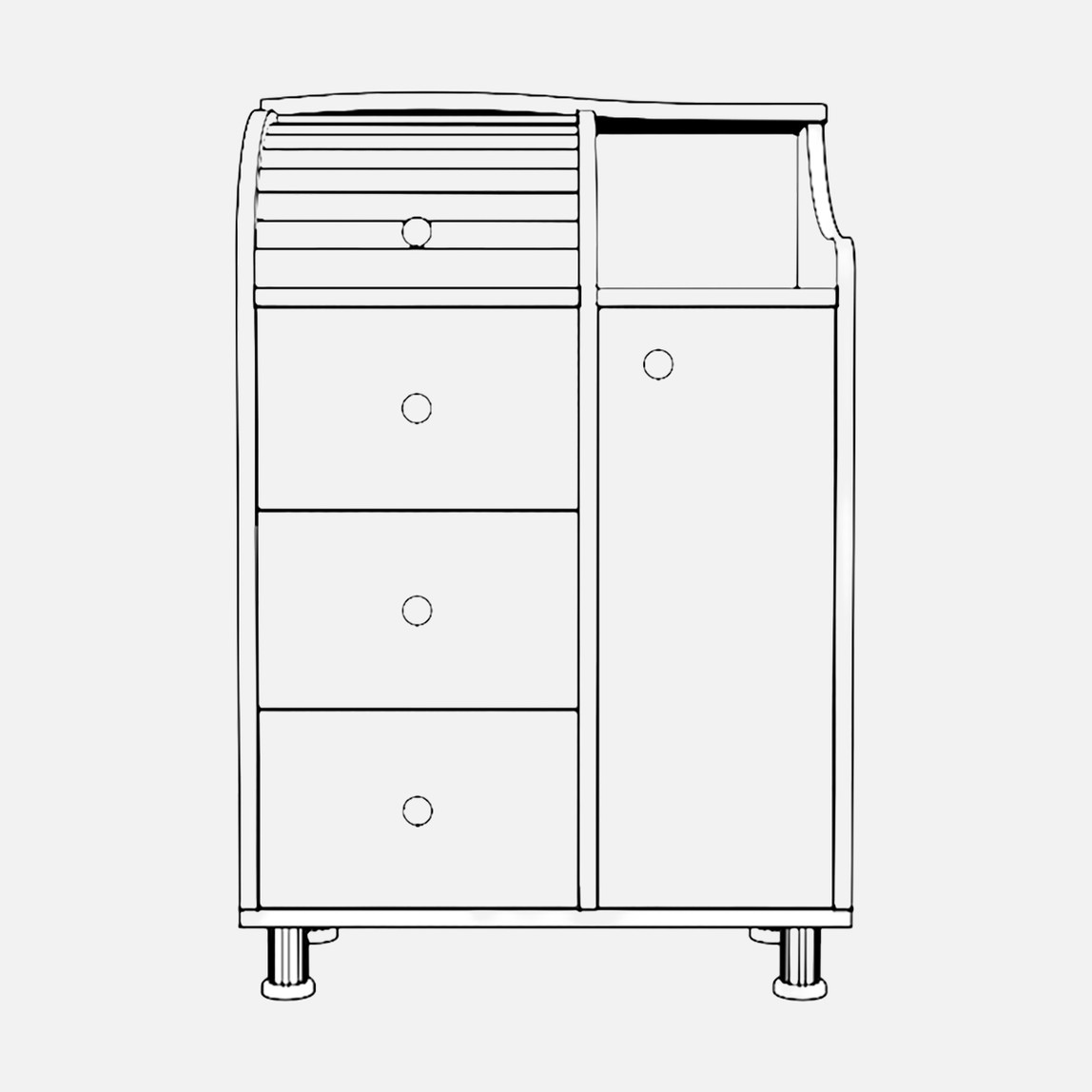    Movemo CD011 Çam Dor Çok Amaçlı Dolap 