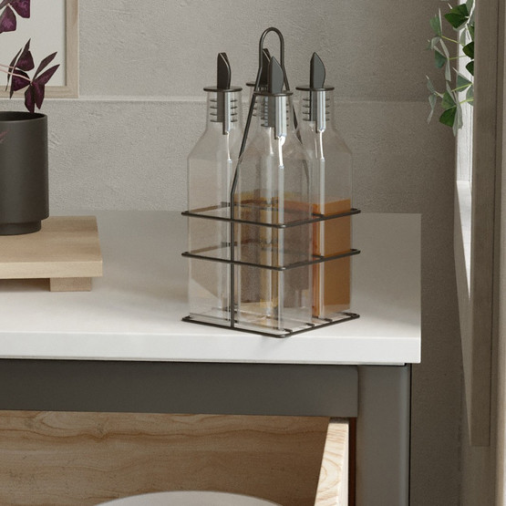 Teknotel MG023 4'lü Şişeli Yağdanlık