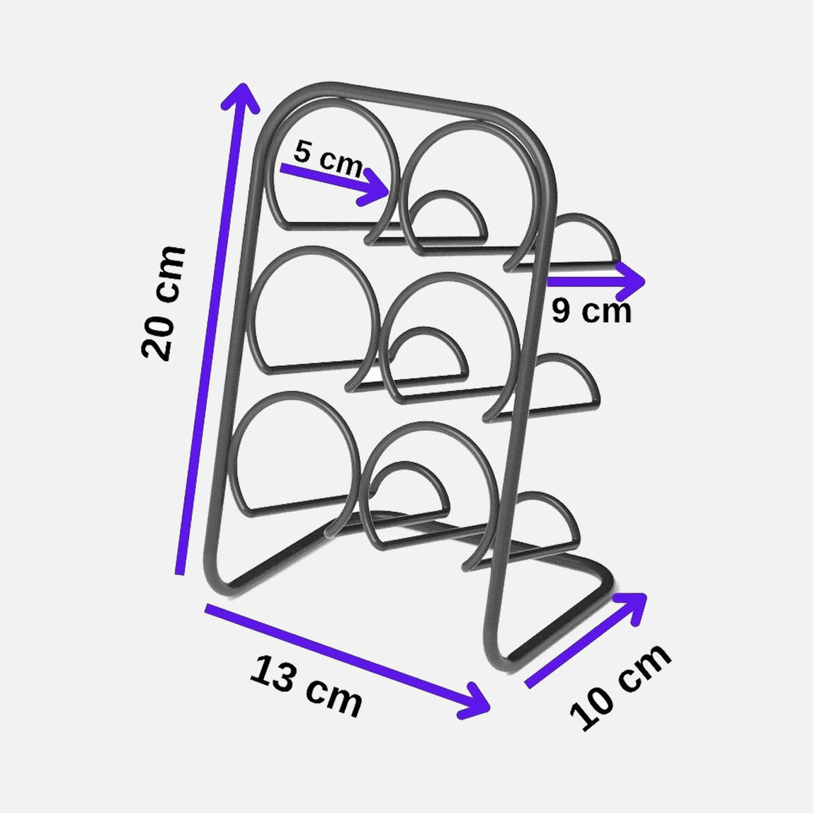    Teknotel MG025 6'lı Standlı Cam Şişeli Baharatlık 