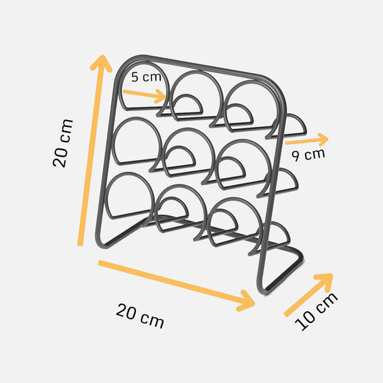 Teknotel MG025 9'lu Standlı Cam Şişeli Baharatlık