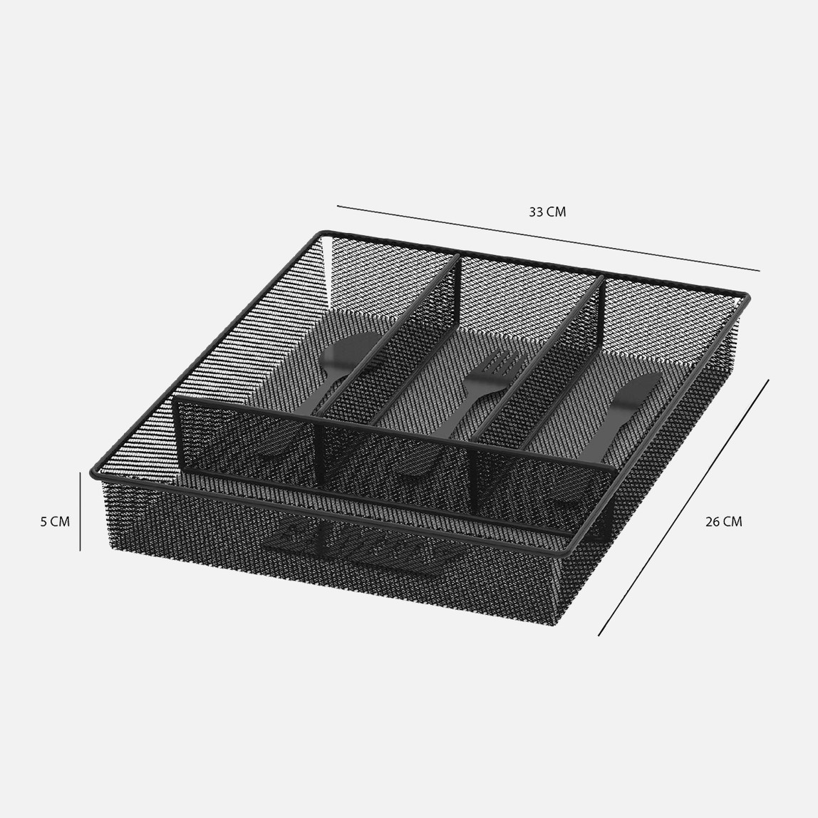    Teknotel MG071 Çekmece İçi Kaşıklık Siyah 