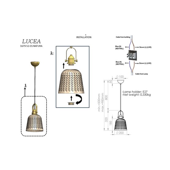 Lucea Natura Tekli Antik Sarkıt