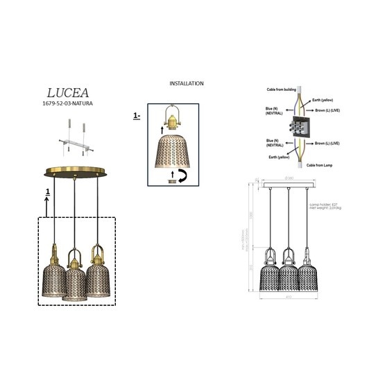 Lucea Natura 3’lü Antik Sarkıt