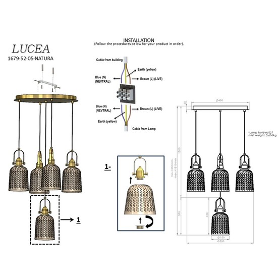 Lucea Natura 4+1 Antik Sarkıt