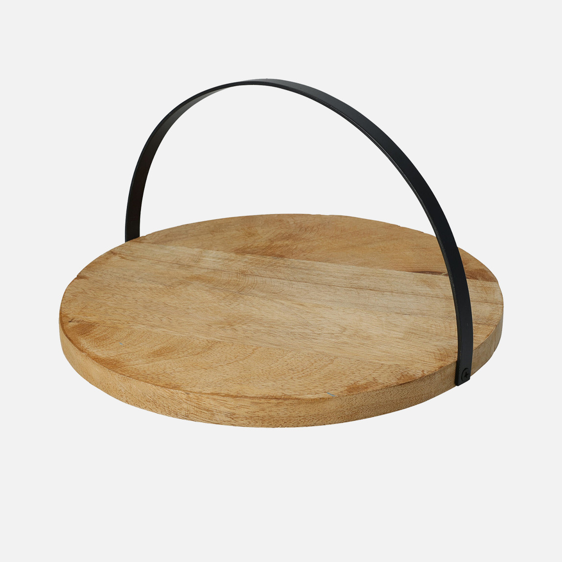    Koopmann Servis Tabağı Mango Ağacı Metal Saplı 