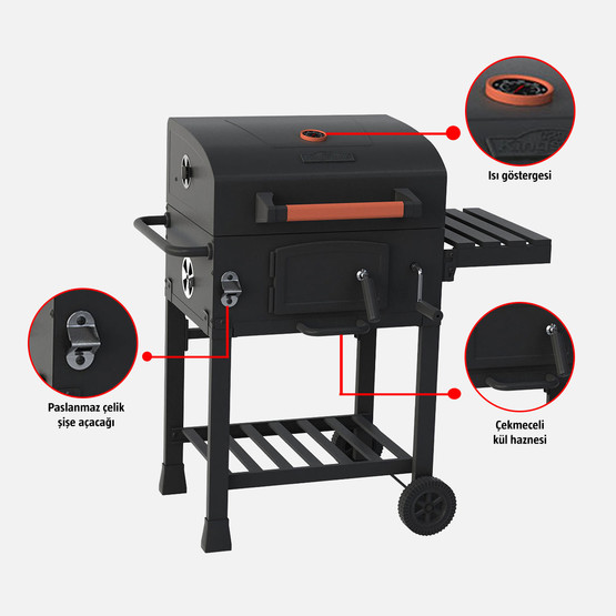 Kingstone Woody Kömürlü Mangal 58x42,5 cm