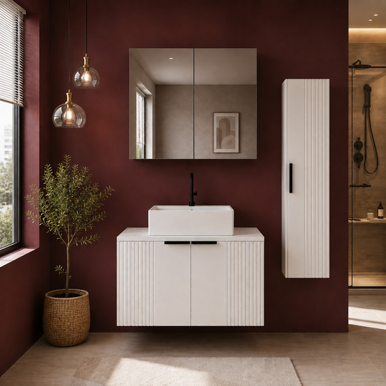 Fly Chester 80 cm MDF Banyo Dolabı