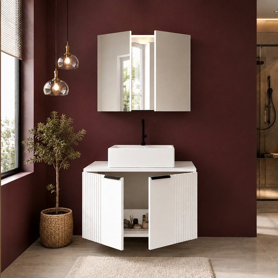 Fly Chester 80 cm MDF Banyo Dolabı