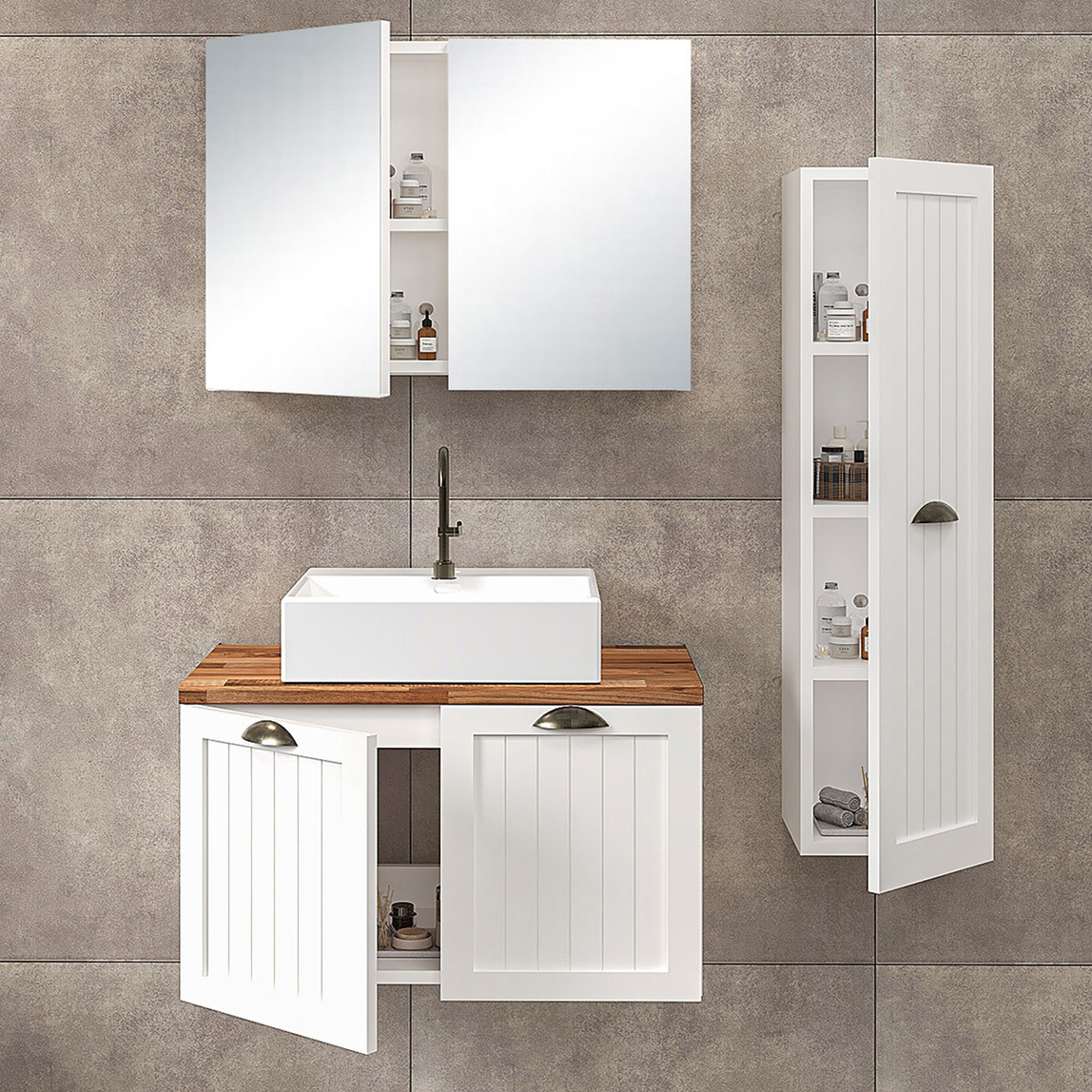    Fly Aren 80 cm MDF Banyo Dolabı 