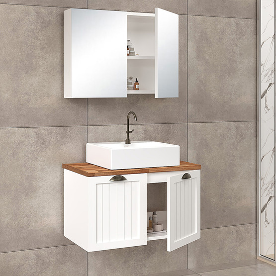 Fly Aren 80 cm MDF Banyo Dolabı