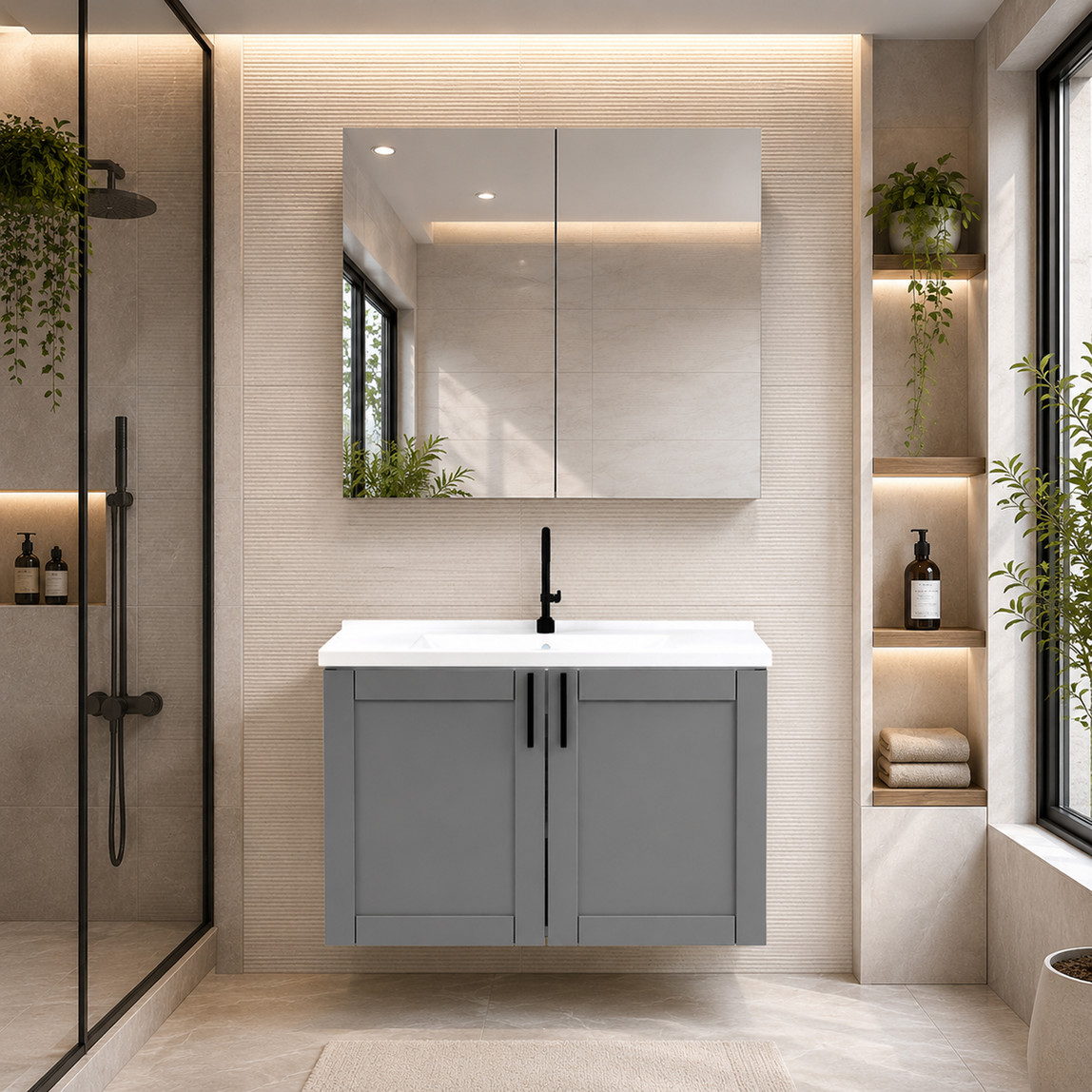    Fly Riva 80 cm MDF Banyo Dolabı 