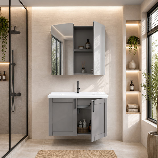 Fly Riva 80 cm MDF Banyo Dolabı