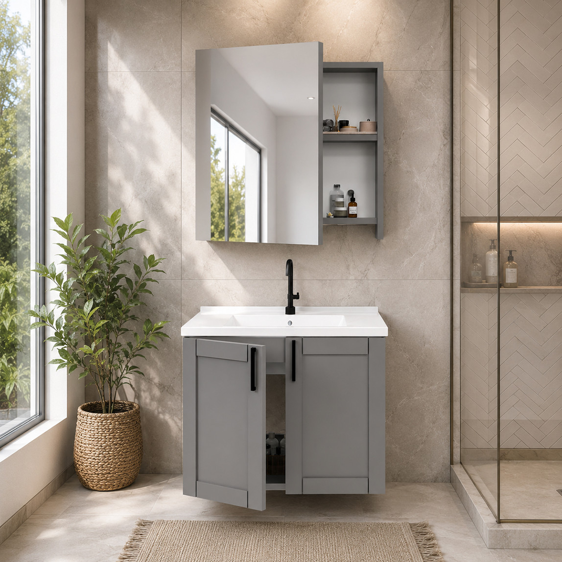    Fly Riva 65 cm MDF Banyo Dolabı 