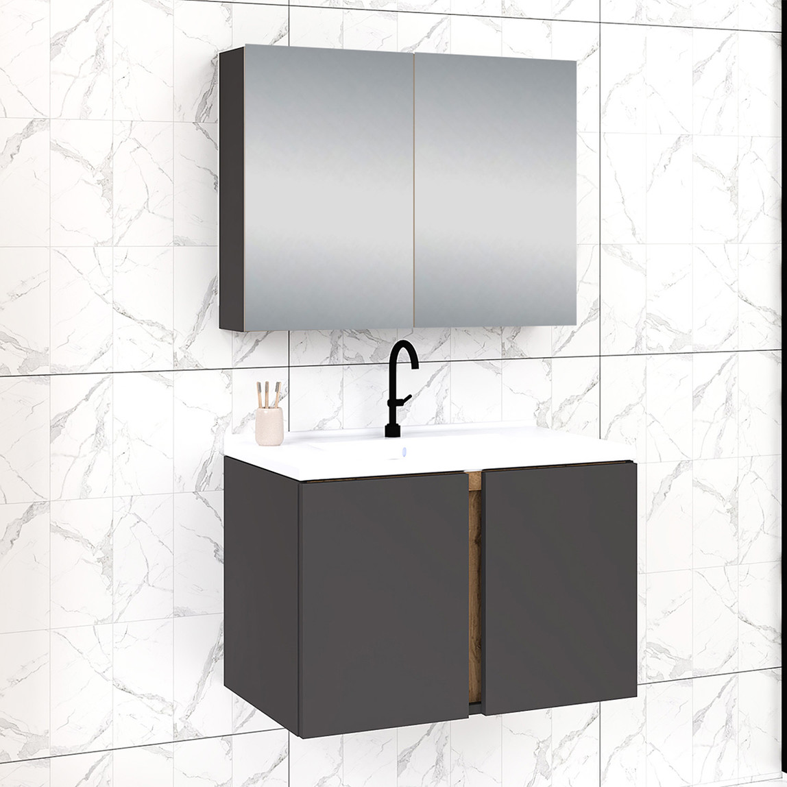    Fly Lavina 80 cm MDF Banyo Dolabı 