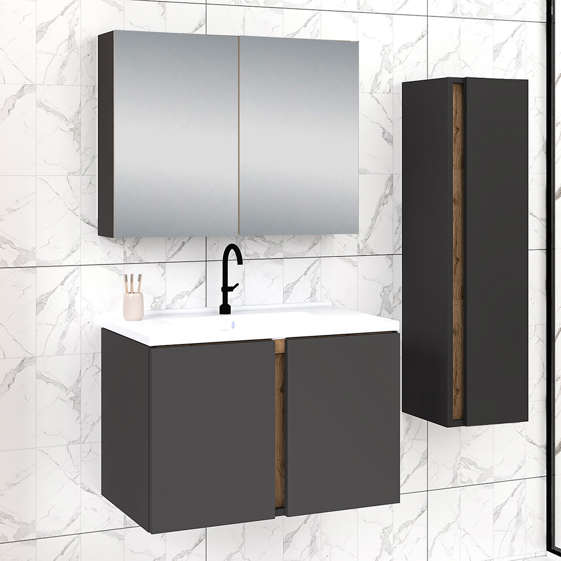    Fly Lavina 80 cm MDF Banyo Dolabı 