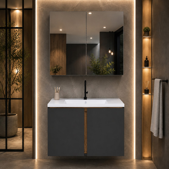 Fly Lavina 80 cm MDF Banyo Dolabı