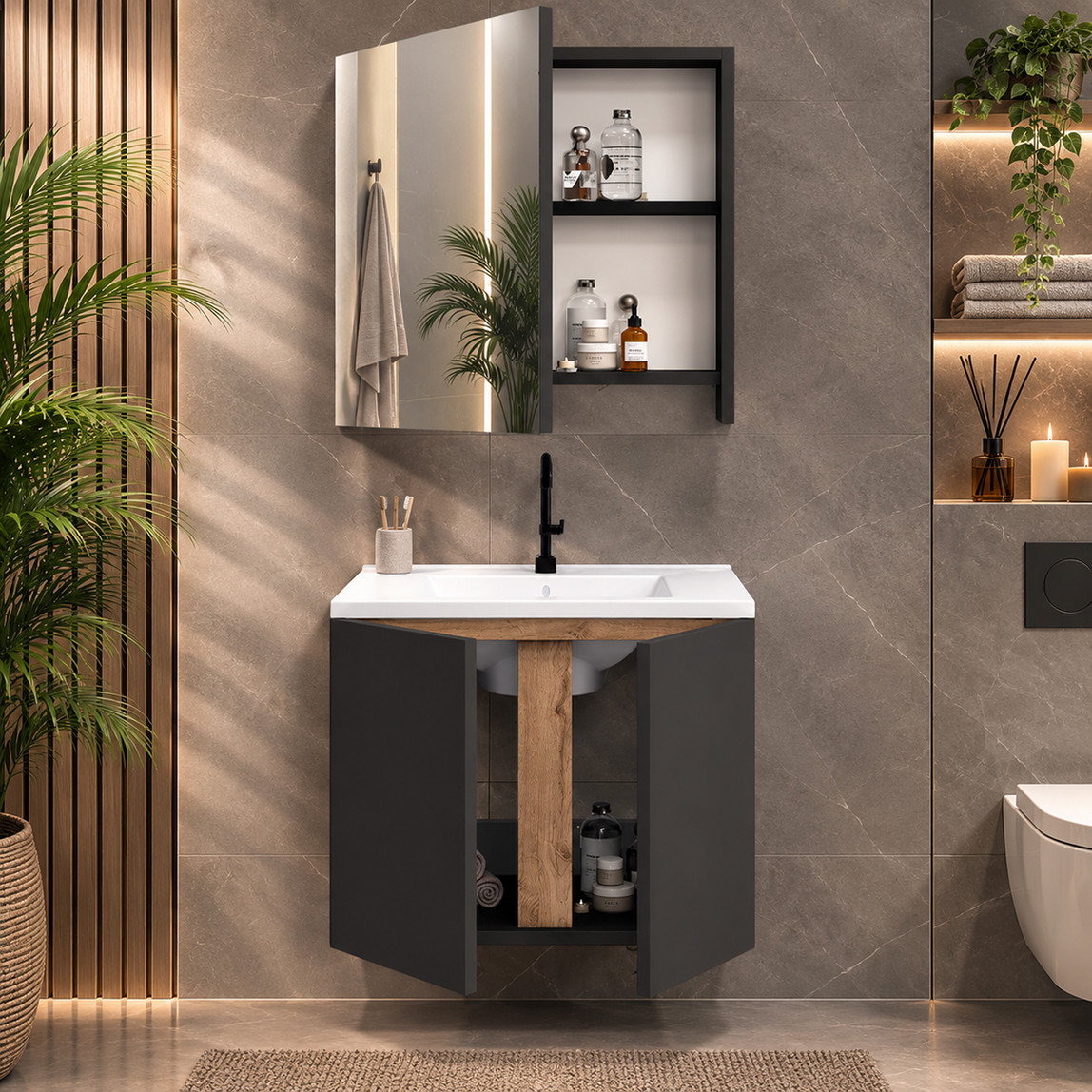   Fly Lavina 65 cm MDF Banyo Dolabı 