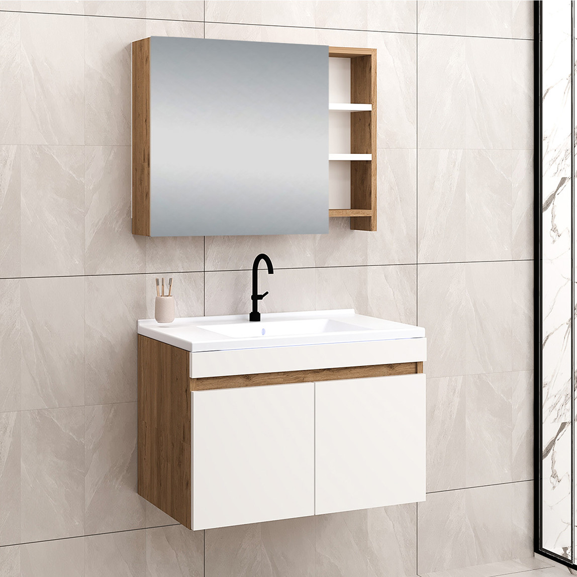    Fly Saura 80 cm MDF Banyo Dolabı 
