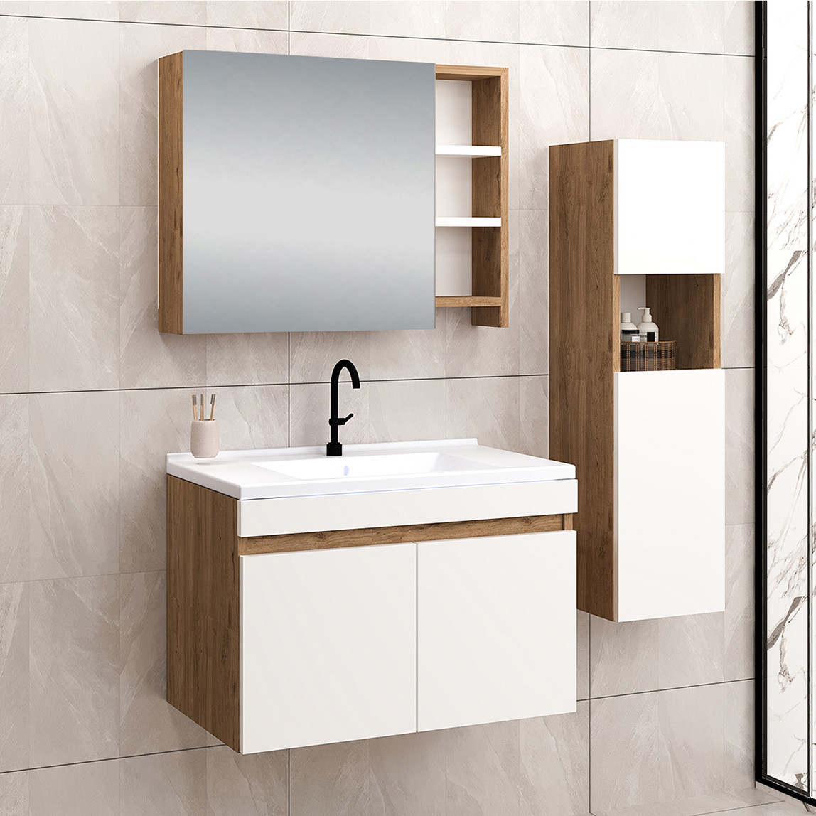    Fly Saura 80 cm MDF Banyo Dolabı 