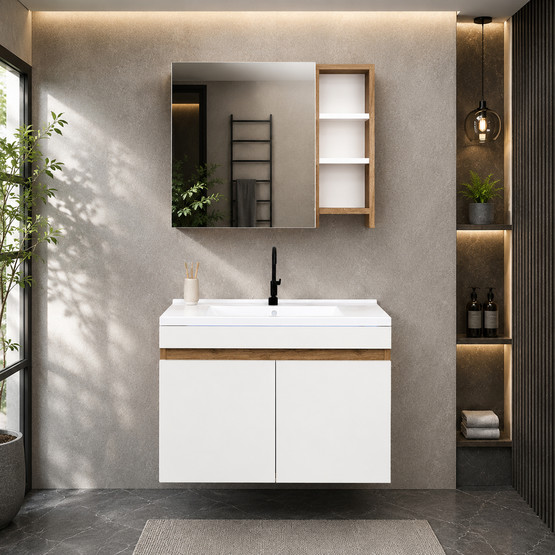 Fly Saura 80 cm MDF Banyo Dolabı