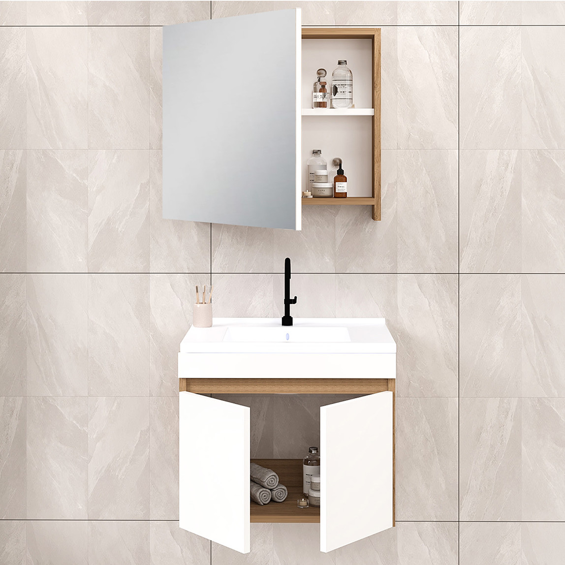    Fly Saura 65 cm MDF Banyo Dolabı 