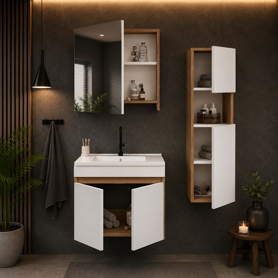 Fly Saura 65 cm MDF Banyo Dolabı