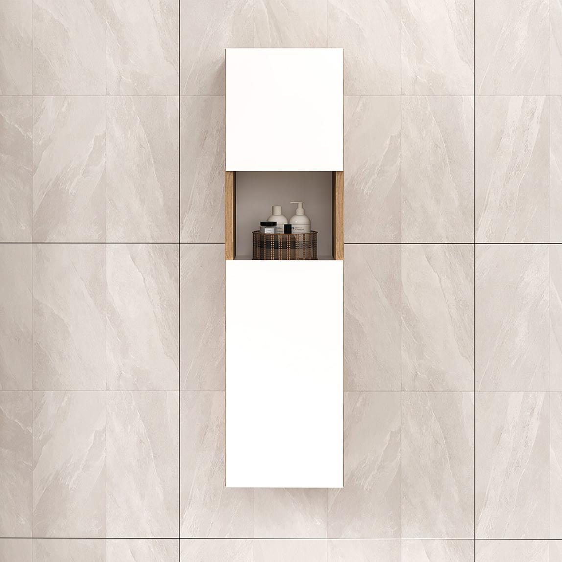    Fly Saura MDF Banyo Boy Dolabı 