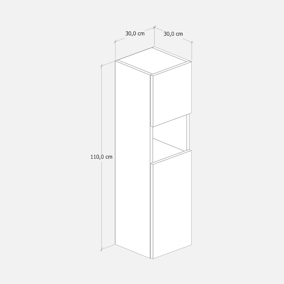    Fly Saura MDF Banyo Boy Dolabı 