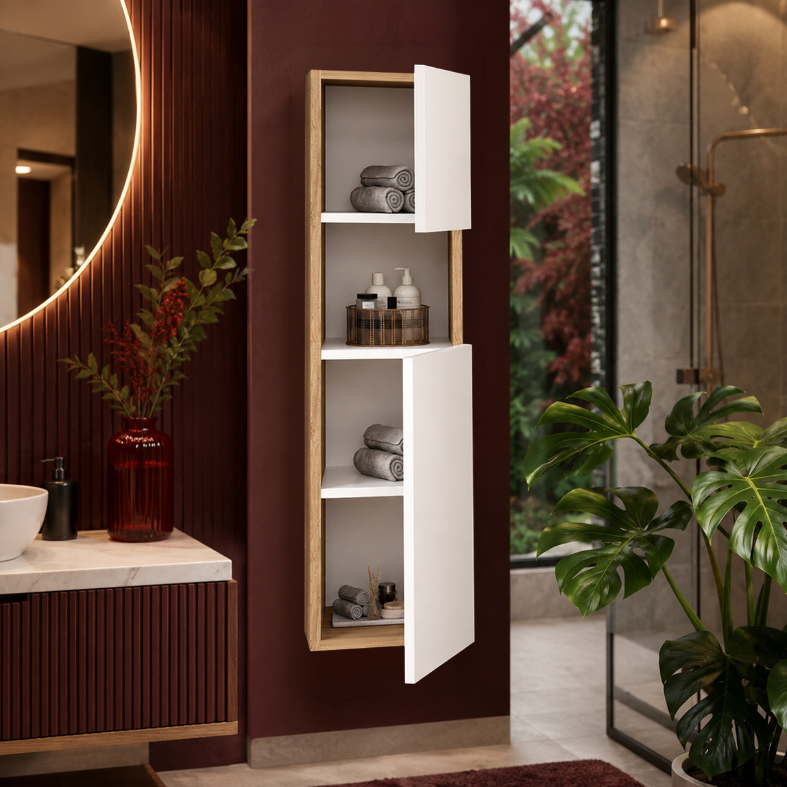    Fly Saura MDF Banyo Boy Dolabı 