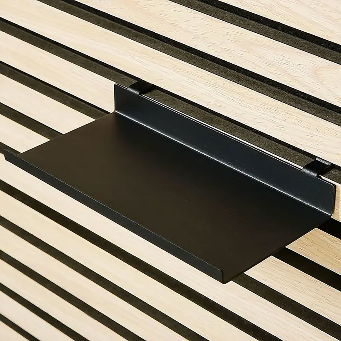    Akustik Panel Rafı Siyah 20 cm 