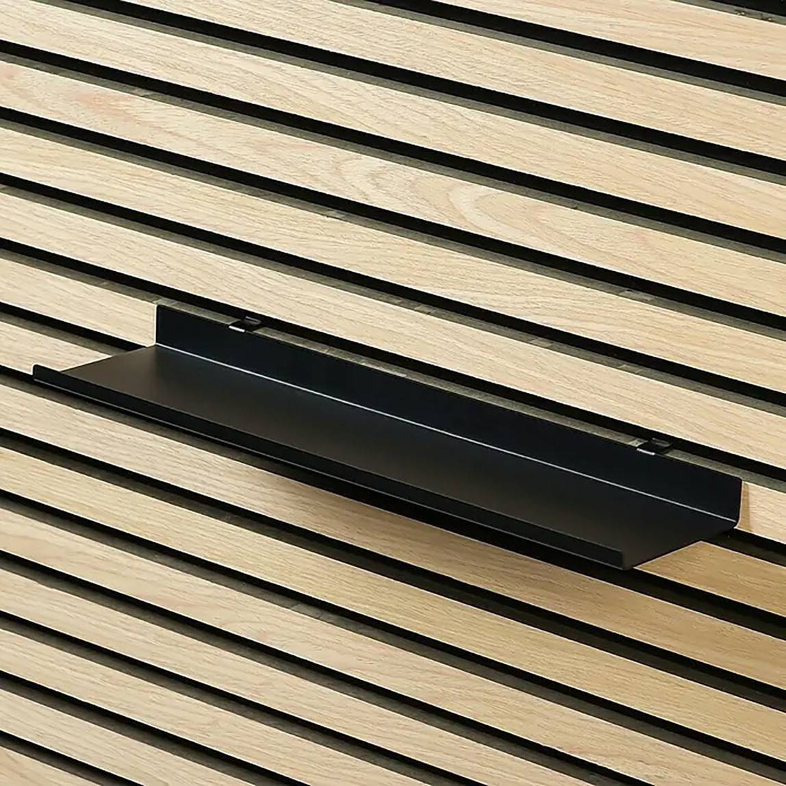    Akustik Panel Rafı Siyah 40 cm 