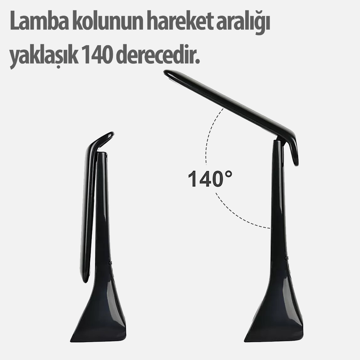   Çok Fonksiyonlu Led Masa Lambası Siyah 