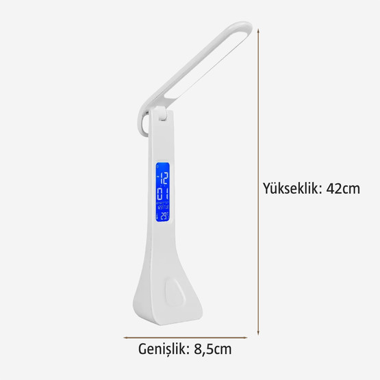 Dlc Led Masa Lambası Beyaz Dijital Göstergeli