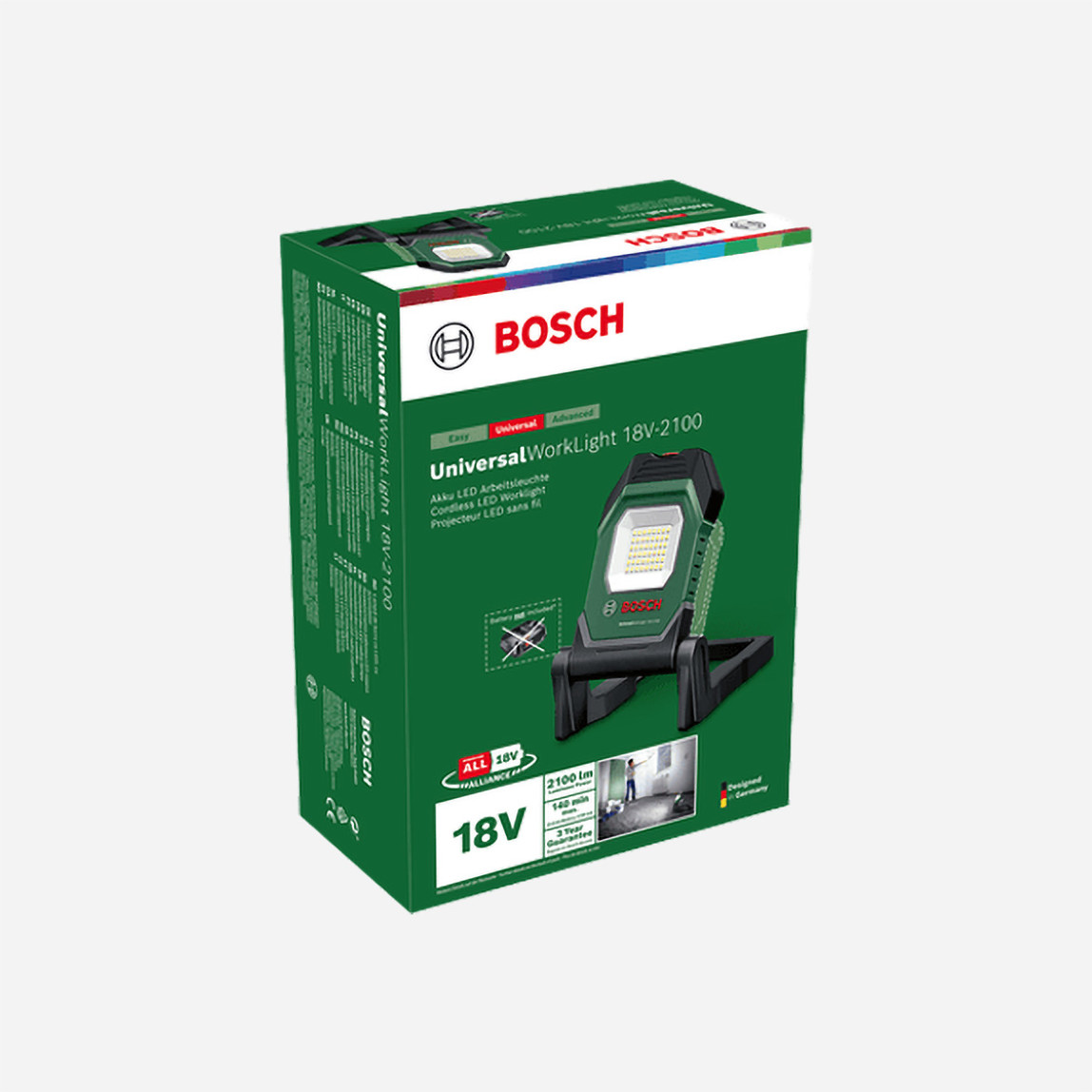    Bosch Universal WorkLight 18V-2100 Solo Projektör 