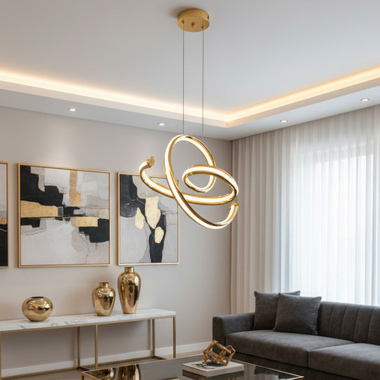 Palm Ledli Avize Gold