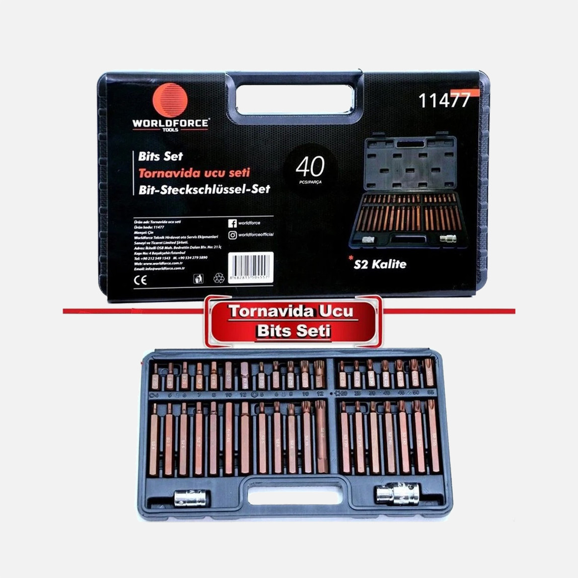    Bits Uç Seti 40 Parça S2-Çelik 