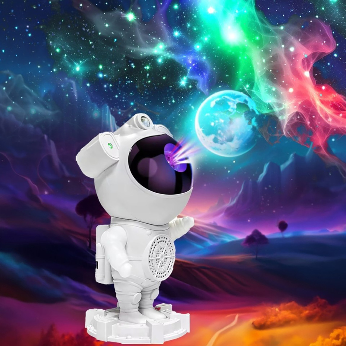    Petrix Astronot Projektör Gece Lambası Bluetooth Kumandalı 