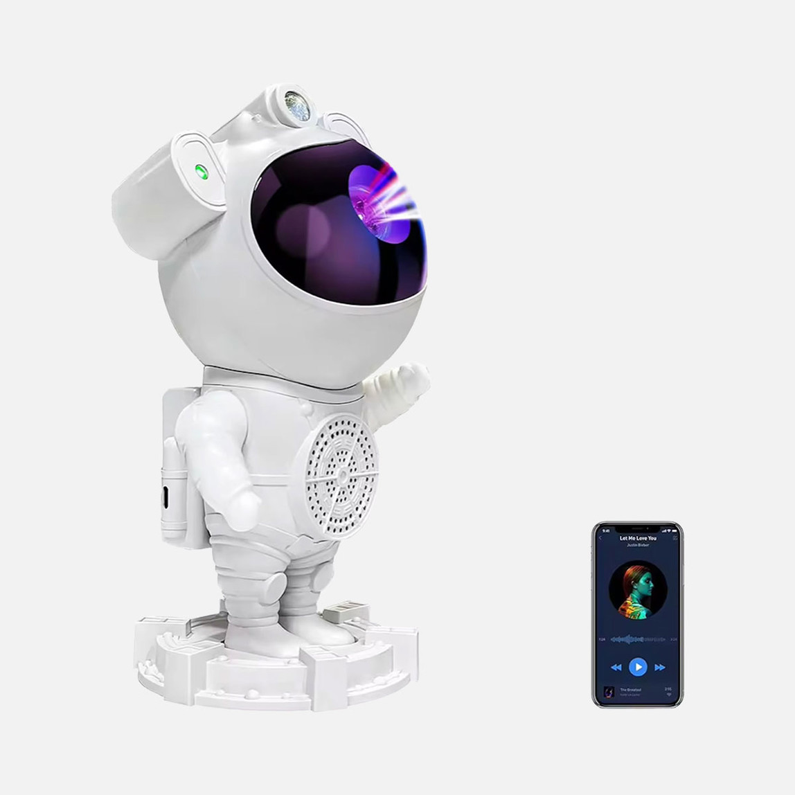    Petrix Astronot Projektör Gece Lambası Bluetooth Kumandalı 