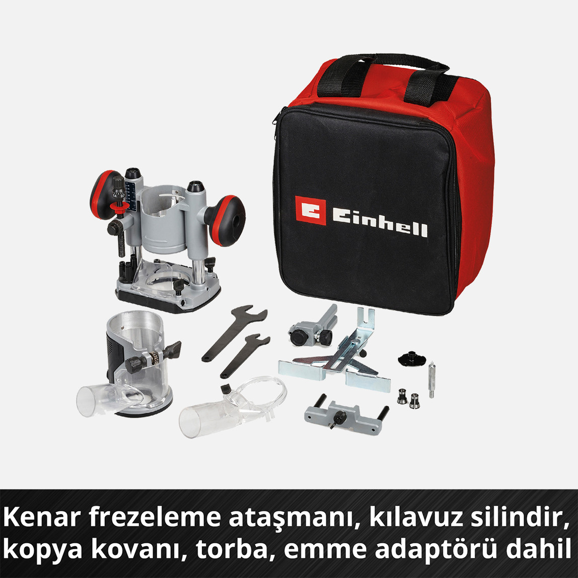    Einhell Profesyonel TP-RO 18 Set Li BL-Solo Kömürsüz Akülü Dik ve Kenar Freze Set (Akü ve Şarj Cihazı Dahil Değildir.) 