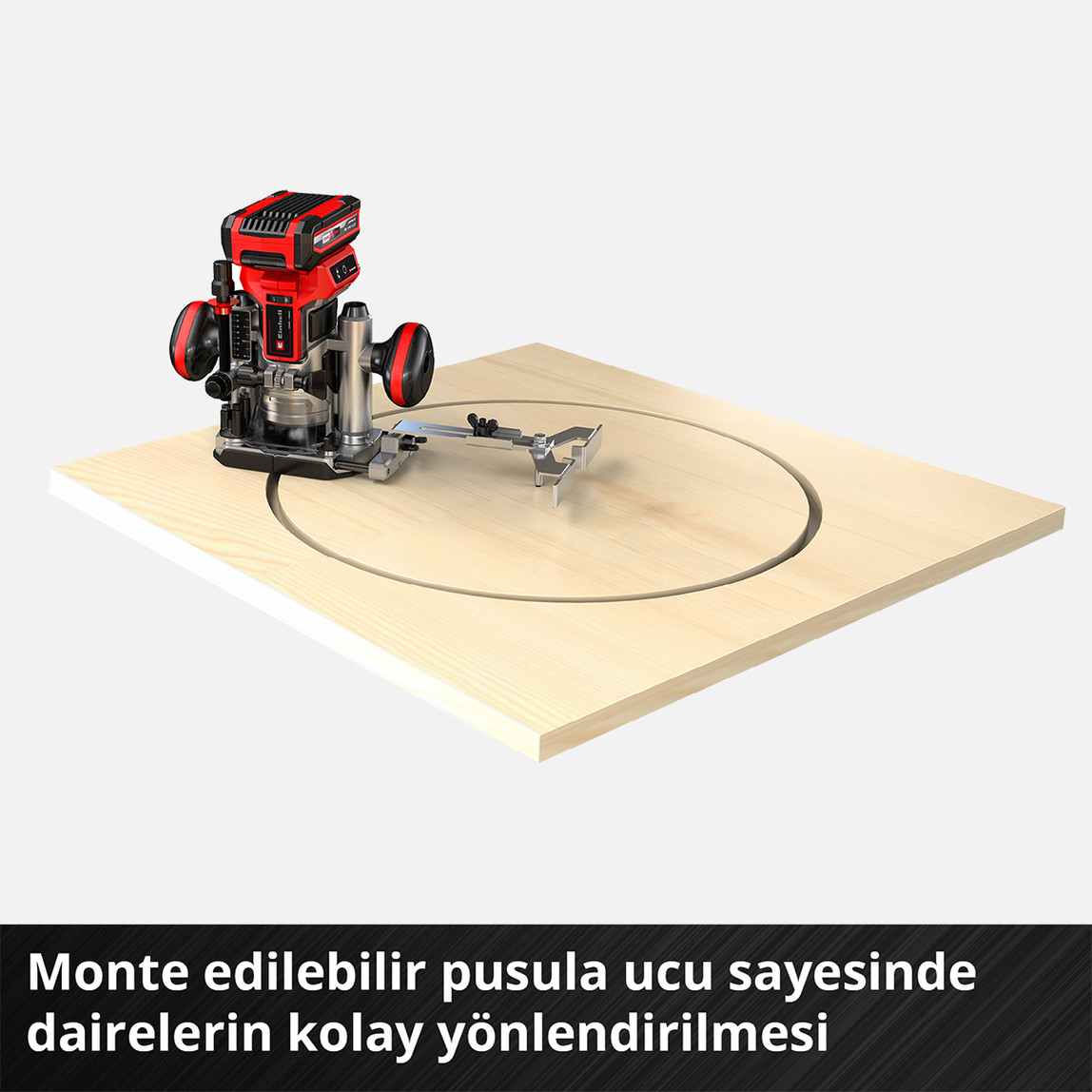    Einhell Profesyonel TP-RO 18 Set Li BL-Solo Kömürsüz Akülü Dik ve Kenar Freze Set (Akü ve Şarj Cihazı Dahil Değildir.) 