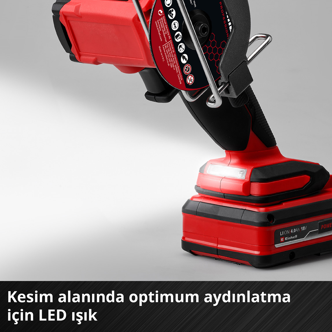    Einhell Profesyonel TP-CO 18/76-C Li BL-Solo Akülü Kesme Taşlama (Akü ve Şarj Cihazı Dahil Değildir.) 