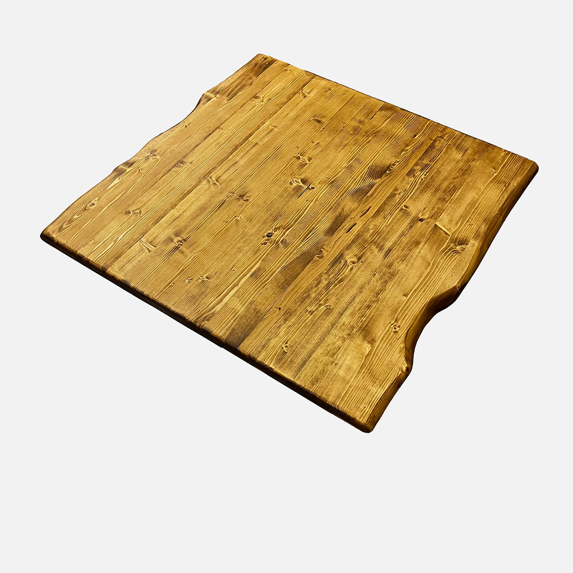    Kenarı Radiuslu Ladin Eskitme Masa Tablası 