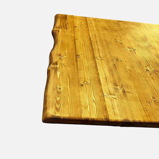 Kenarı Radiuslu Ladin Eskitme Masa Tablası