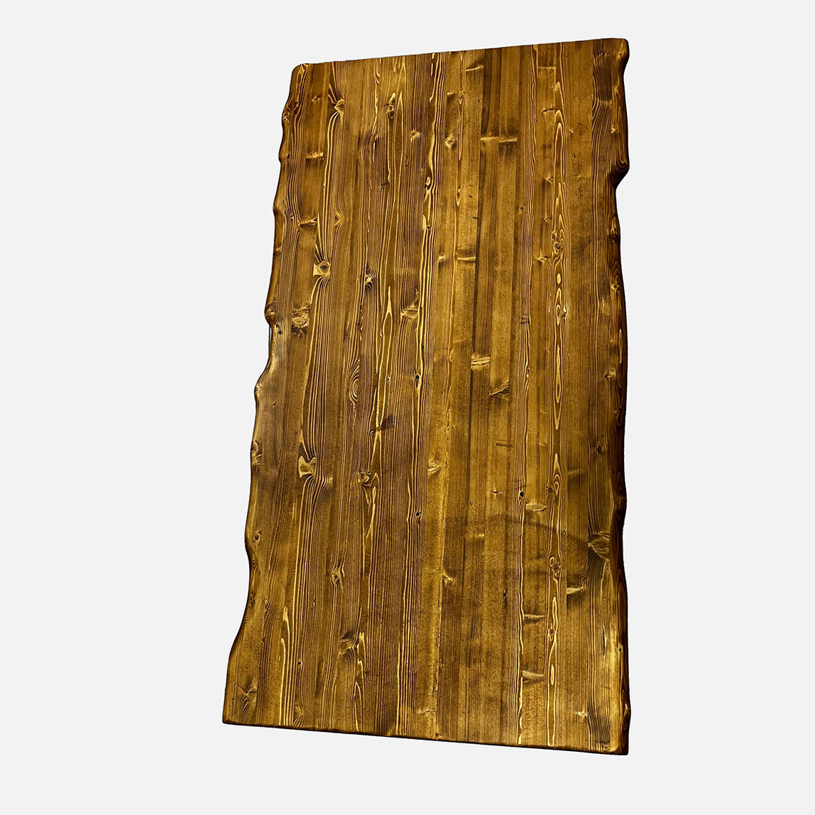    Kenarı Radiuslu Ladin Eskitme Masa Tablası 