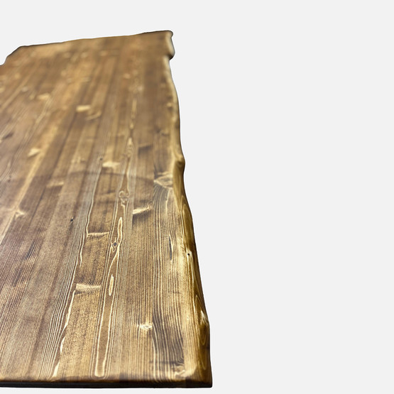 Kenarı Radiuslu Ladin Eskitme Masa Tablası