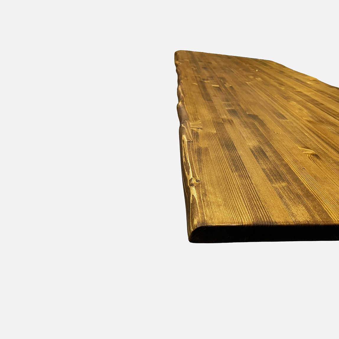    Kenarı Radiuslu Ladin Eskitme Masa Tablası 