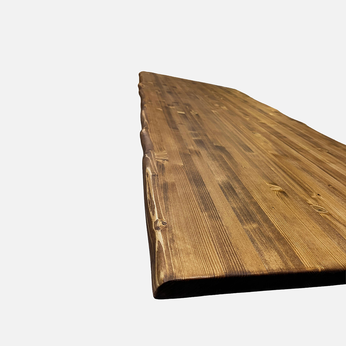    Kenarı Radiuslu Ladin Eskitme Masa Tablası 