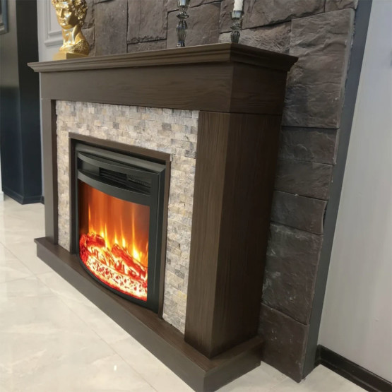 Dlc Seratonya 1800W Doğaltaş Dekoratif Şömine Kahverengi 