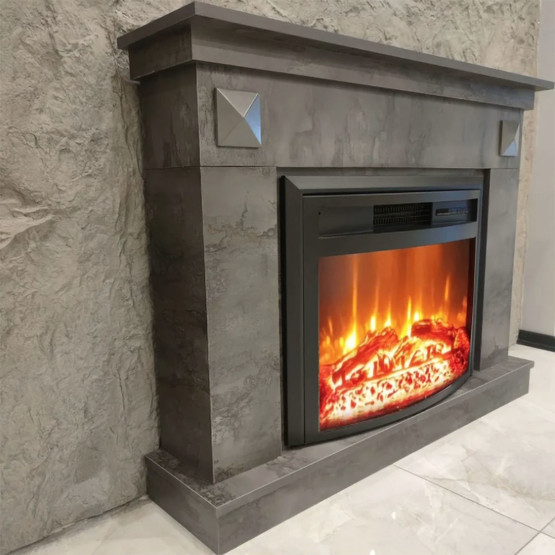 Dlc Irony 1800W Dekoratif Şömine Koyu Gri